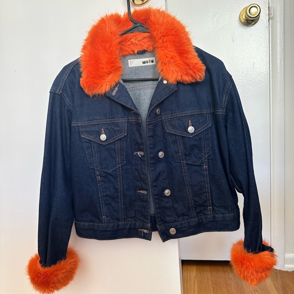 Faux Fur Denim Jacket